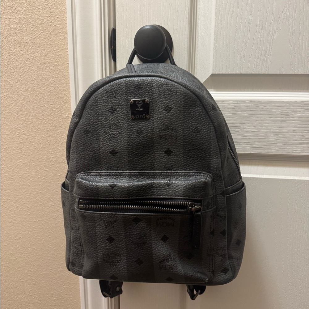 Mcm Charcoal Backpack - Authentic - image 1